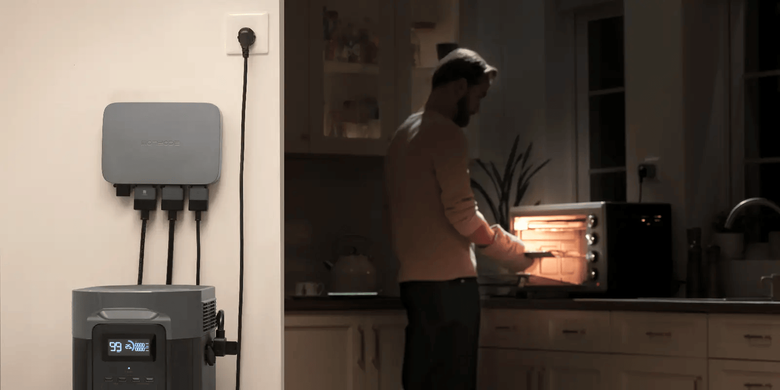 Комплект энергонезависимости EcoFlow PowerStream &ndash; микроинвертор 800W + зарядная станция Delta Max 2000 + 2 x 400W стационарные солнечные панели